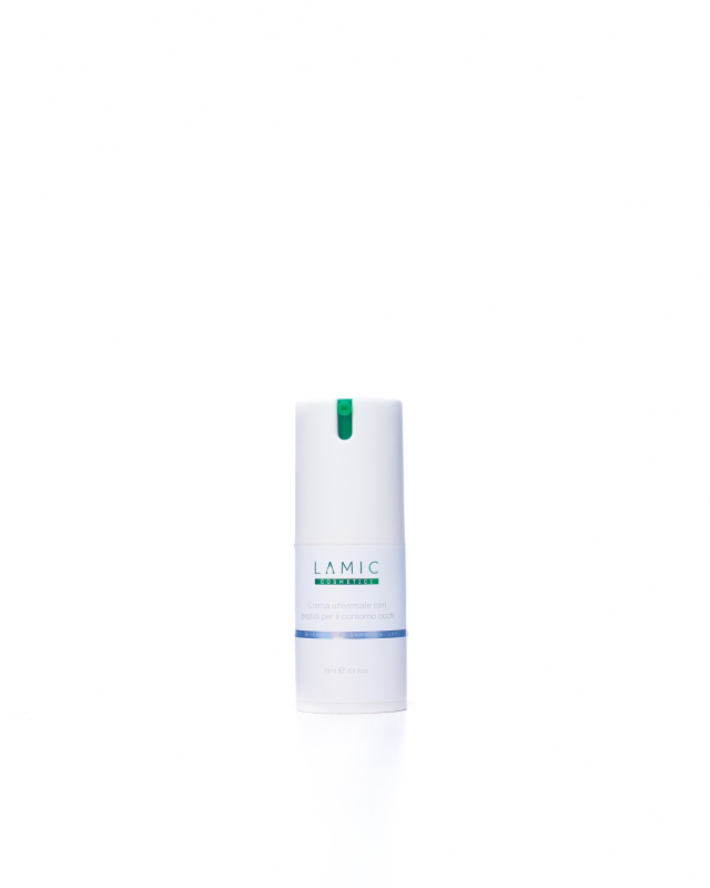 Універсальний крем з пептидами для контуру очей від Lamic «Crema universale con peptidi per il contorno occhi» для зволоження та розглядження зморшок 